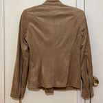 Adrienne Vittadini Tan Faux Suede Moto Jacket Photo 5