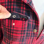 Levi's Levi’s Women’s Plaid Cabin Cinch Waist Jacket Red Black Size Small 💛 Photo 4