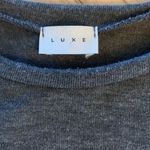 Luxe Oversized  Gray Top Ruffle Tiered Bell Sleeve Knit Womens Small Roomy Photo 4