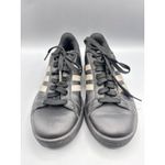 Adidas  Womens 7 Sneakers Black Gold Stripes Lace Up Shoes Casual Workout Gym Photo 1
