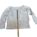 The Limited  Oatmeal Metallic Cropped Angora Wool Blend Sweater Women’s Medium Photo 3