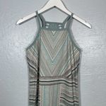 prAna Women XS Green Tan Stripe Ardor Dress Racer Back Bra Shelf Athleisure Photo 2