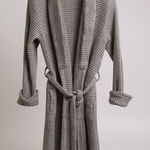 Brooklinen Dreamweave Waffle Robe Tie Waist Turkish Cotton Gray S/M Photo 0