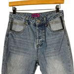 Edikted Polly Cutout Pocket Mom Jeans Womens M Distressed Medium Wash Y2K Rave Photo 3