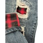 Judy Blue  Jeans Women's 5/27 Plaid Skinny Fit Mid Rise Blue Distressed #J14-4 Photo 4