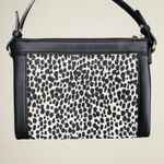Black and white cheetah print crossbody purse, boho chic hippie animal print Photo 0