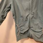The North Face teal blue green zip up fleece sweatshirt, women’s size large Photo 4