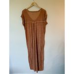 We The Free Cap Sleeve V-Neck Midi Dress Burnt Orange Women's Size Small Summer Photo 1