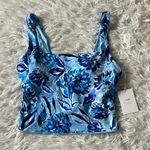 ANDIE  SwimThe Siren Tank top in blue floral size Medium Photo 1