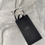 Mango NWOT  white Linen shirt-collar Button Down Midi Casual dress sz 2 Photo 3