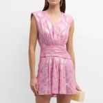 Ramy Brook NWT  Reina Ruched Metallic Jacquard Mini Dress Size 6 Photo 4
