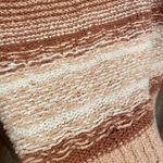 Free People  Cozy Cabin Chunky Knit Boho Ivory Peach Cardigan Sweater Oversized X Photo 7