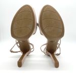 Nine West  Suede Women's Nude Stilettos Rhinestone Strap High Heels Photo 11