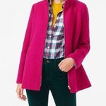 J.Crew Village Coat Wool Full Zip Jacket Neon Plum Hot Pink Womens 10 Preppy Photo 0