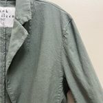 Frank & Eileen Dublin Blazer Open Front Pockets Cotton Flax Stretch Green Size L Size L Photo 7