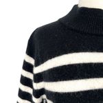 J.Crew  Striped Supersoft Sweater Textured Black White Size XS Photo 9