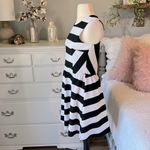 The Comfy Poema Dress Fit and Flare Black White Sleeveless Photo 3