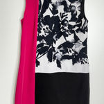 Nine West Womens Color block Floral Dress Size 6 Multicolor Sleeveless Photo 0