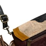 Genuine Leather Cowhide Red Crossbody Bag Brown Fringe Western Boho Womens Purse Photo 6