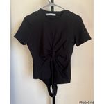 Alexander T Wang Black T Shirt Twist Cut Out Bodysuit Photo 1