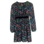 Flying Tomato  Dress Womens S Multicolor V-Nerck Paisley Mini Boho Hippie Peasant Photo 3