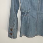 Gap Women's Denim Jean Jacket Stretch Button Collared Long Sleeve Blue Small Photo 3