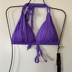 La Blanca  Island Goddess Halter Triangle Bikini Top Ultraviolet Purple 4 NWT Photo 1