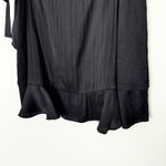 Anthropologie [] Maeve Black Satin Wrap Ruffle Hem Mini Skirt NWT Balletcore XL Photo 7
