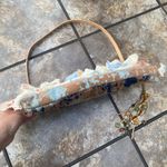 MARY FRANCES Floral Appliqué Beaded & Embellished Shoulder Handbag Purse Blue Photo 7