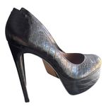 Steve Madden  Black Croc Leather Stiletto Heel Shoe Size 7.5 Photo 3