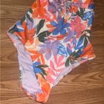 Cupshe Scarlet Garden Tropical Plunging Flutter One Piece Swimsuit Size XL Photo 3