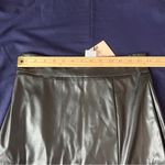 SheIn  Elegant Black Faux Leather‎ High Rise Front Skit Women's Midi Pencil Skirt Photo 9