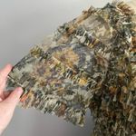 Mac Duggal Multicolor Short Sleeve Micro Ruffle Tea Length Dress- Size 16 NWT Photo 5