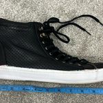 Rebecca Minkoff Size 8.5 Sandi Black Zipper Perforated Leather High Top Sneakers Photo 12