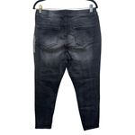 Lane Bryant Super Stretch Skinny Jeans Black Diamond Distressed Women’s 14P Photo 6