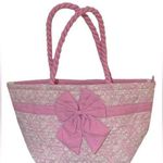 NWOT Naraya Tote Quilted Pink Floral with Bow Photo 0