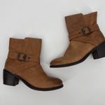 Ten Points Brown Tan Distressed Leather Ankle Boots Lined Size EU 40 Photo 0