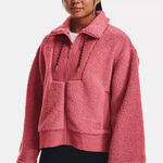 Under Armour NWT  Women's UA Legacy Sherpa Full-Zip‎ Loose Jacket in Pink Size XL Photo 0