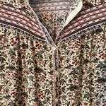 Ba&sh Mel Floral Green Red Button Down Blouse Short Sleeve Boho Women's size 0 Photo 6