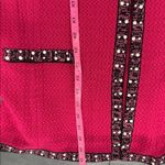 Misook  Plus Size 3/4-sleeve Tweed Trim Jacket In Rhubarb Black Photo 10