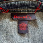 Denim & Co . Jean Jacket With Red Embroidery Photo 1