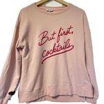 Wildfox Pink But at first cocktails pullover sweatshirt size small Photo 0