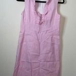 Lilly Pulitzer Pink and White Seersucker Striped Ruffle Collar Dress Photo 0