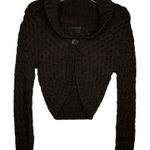 EXPRESS  Cropped Brown‎ Cardigan Sweater Photo 0