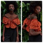 ZARA NWOT  Cropped Blouse Size Large Photo 1