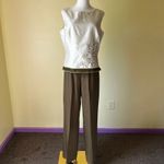 Ann Taylor Vintage Silk Embroidered Top & Wide Leg Pants Set Y2K Size 8/10 Photo 8