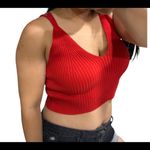 SheIn Sleeveless Red Summer Cropped Top Size Small Photo 6