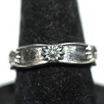 Source Unknown NWOT Bewitching Art Deco Floral Silver Tone Metal Size 8.5 Casual Unisex Ring Photo 0
