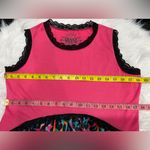 Crazy Train Pink and Multicolor Blouse with Lace Trim Size S Photo 2