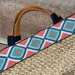 Anthropologie Beaded Tanzana Jute Bag Tote Basket Large Photo 1